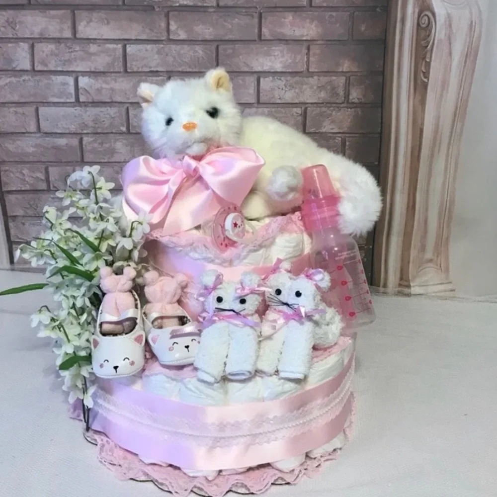 Kitten Diaper Cake
